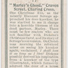 "Marley's Ghost," Craven Street, Charing Cross.