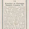 Knocker at Portman Square, London, W.