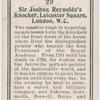 Sir Joshua Reynolds's knocker, Leicester Square, London, W.C.