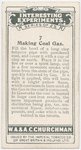 Making coal gas.