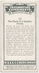 The parts of a candle flame.