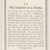 The interior of a flame.