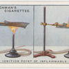 The ignition point of inflammable gas.