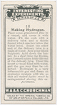 Making hydrogen.