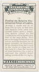 Finding the relative illuminating power of lights.