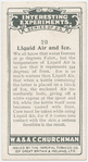 Liquid air and ice.
