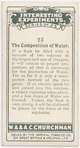 The composition of water.