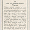 The decomposition of water.