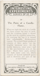 The parts of a candle flame.
