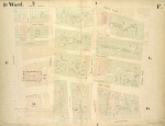 1st Ward. [Map bounded by Liberty Street, William Street, Exchange Place, Trinity Place; Including Cedar Street, Thames Street, Pine Street, Wall Street, Temple Street, Broadway, Nassau Street, Broad Street]