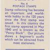 Postage stamps.