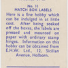 Match box labels.