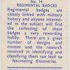 Regimental badges.