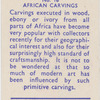 African carvings.
