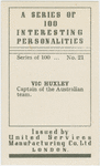 Vic Huxley, speedway writer.