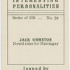 Jack Ormston, speedway rider.