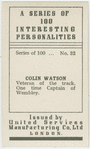Colin Watson, Wembley Speedway.