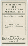 Nobby Key, speedway rider.