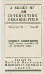 George Greenwood, speedway rider.