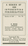 F. Moss, Arsenal.