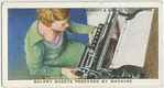 Salary sheets prepared by machine.
