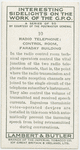 Radio telephone: Control Room, Faraday Building.