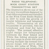 Radio telephone: Wick Coast Station transmitting set.