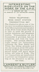 Radio telephone: Wick Coast Station transmitting set.