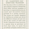 St. Valentine's Day greeting telegram.