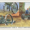 Laying underground cable: mobile drainer at work.