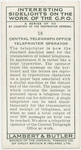 Central telegraph office teleprinter operator.
