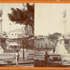 Columbus Monument showing Fort San Cristobal in the background. San Juan -- Porto Rico