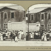 Crowds of starving people waiting to be fed