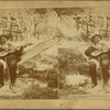 Older man reclining in hammock with stringed instrument  
