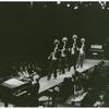 Memrie Innerarity (at piano), Julie Hafner, Gloria Hodes, Carole Monferdini, and Joanne Beretta in the stage production The Club