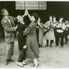 Avner Eisenberg, Gordon Joseph Weiss, Helen Schneider, Barry Mitterhoff, William Swindler, and David Hopkins in the stage production Ghetto
