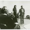 Tony Richardson (foreground), Vanessa Redgrave (background), and Pat Hingle (background) in rehearsal