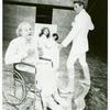 James Cahill, Mary Elizabeth Mastrantonio, Caitlin Clarke, and Christopher Reeve in the stage production The Marriage of Figaro