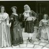 Tracy Sallows, Carole Shelley, Thomas Gibson, and Mia Dillon in the stage production The Miser
