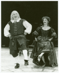 Philip Bosco and Carole Shelley in the stage production The Miser