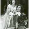 Tracey Sallows and Christian Baskous in the stage production The Miser