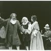 John MacKay, Philip Bosco, Tracy Sallows, and Bill Buell in the stage production The Miser
