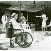 Nicolas Surovy (background), William LeMassena (foreground), Jane Alexander (background), and Maria Tucci (background) in the stage production The Night of the Iguana