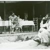 William LeMassena, Maria Tucci, and Nicolas Surovy in the stage production The Night of the Iguana