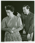 Marjorie Nelson and Daniel Keyes in the stage production Our Town