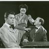 Clinton Kimbrough, Majorie Nelson, and Daniel Keyes in the stage production Our Town