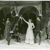 Paul Rudd (in mask), Pamela Payton-Wright, and Armand Assante in the stage production Romeo and Juliet