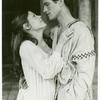 Pamela Payton-Wright and Paul Rudd in the stage production Romeo and Juliet