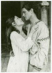 Pamela Payton-Wright and Paul Rudd in the stage production Romeo and Juliet