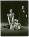 David Carradine, Christopher Plummer, and George Rose in the stage production The Royal Hunt of the Sun